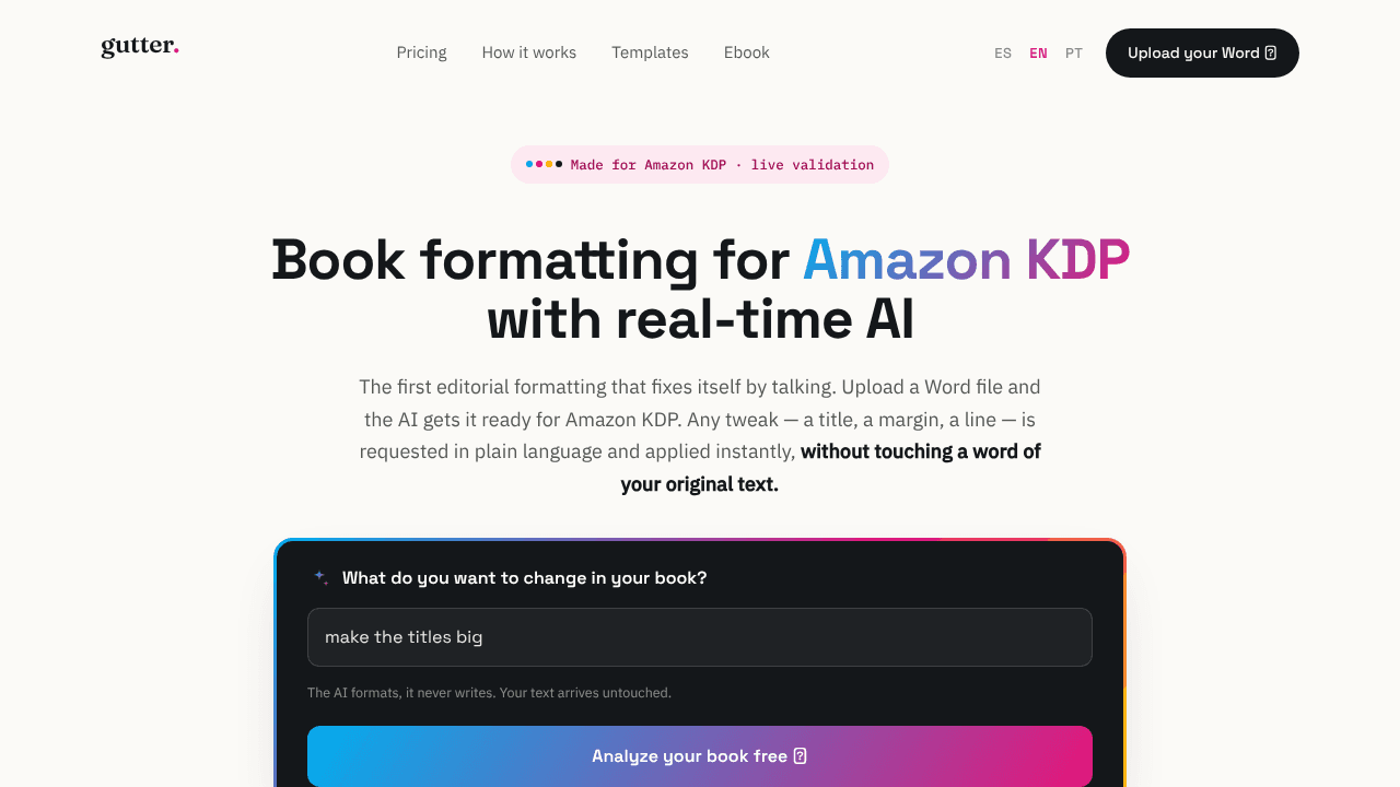 Gutter website screenshot