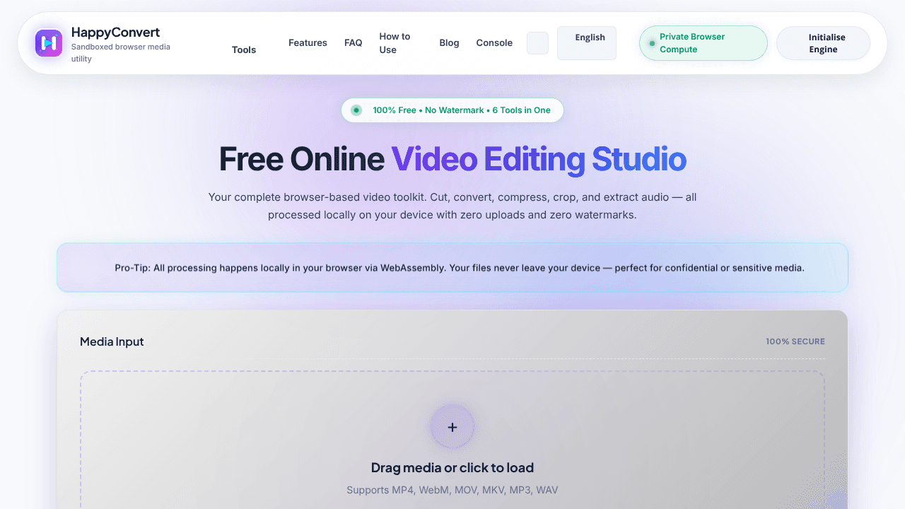 HappyConvert website screenshot