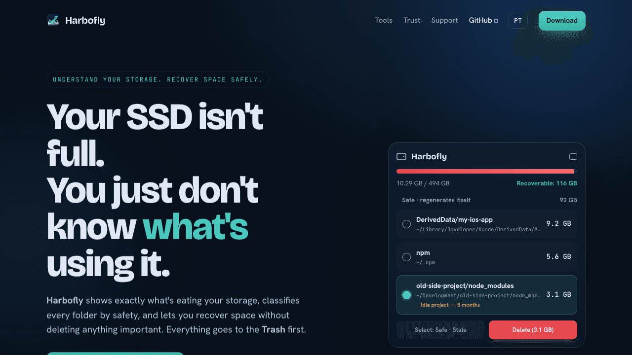 Harbofly website screenshot