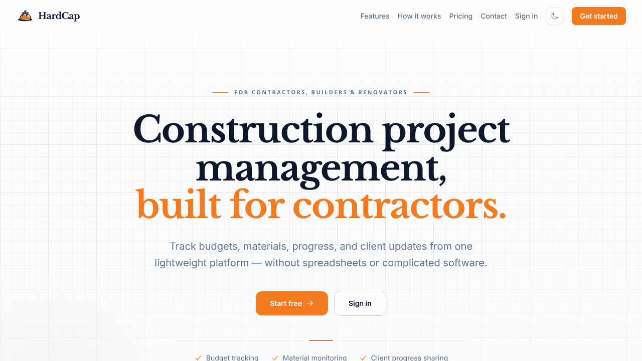 HardCap website screenshot