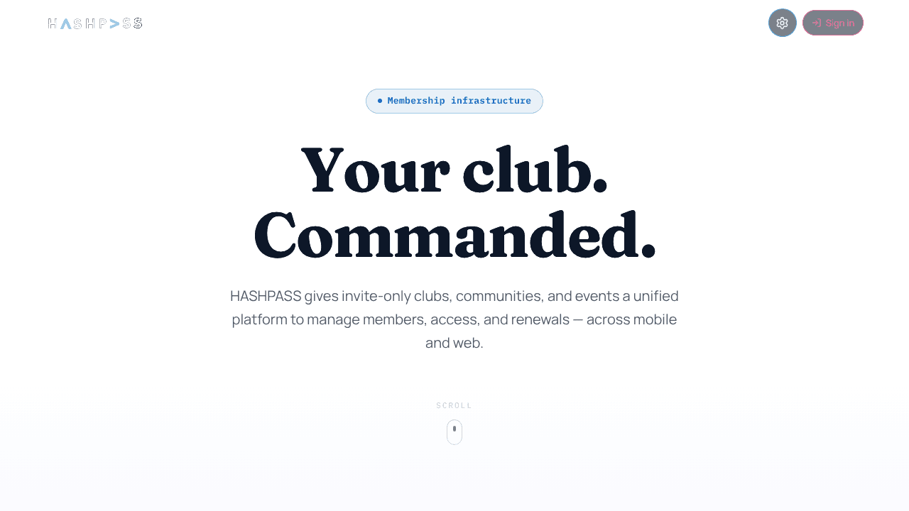 HASHPASS TECH website screenshot