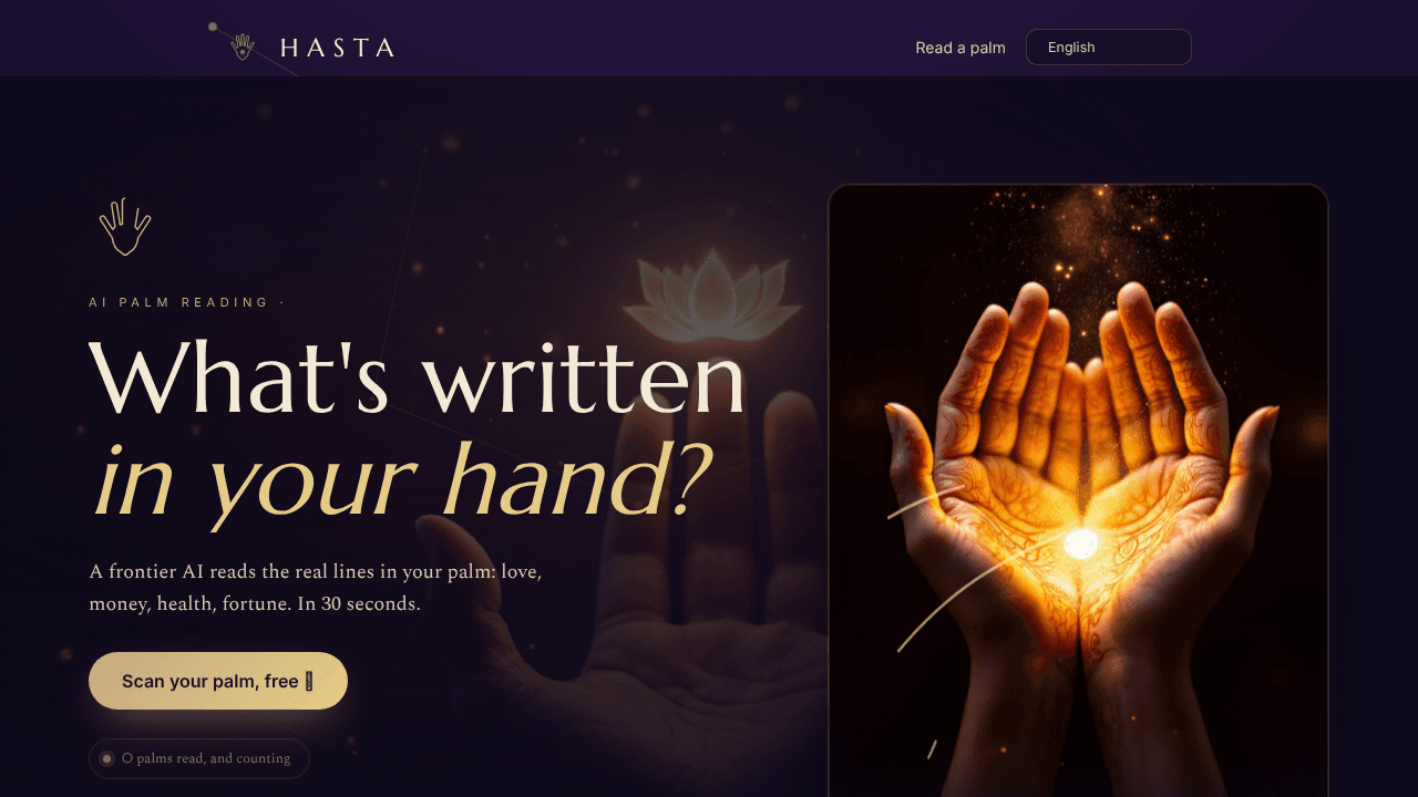HASTA website screenshot