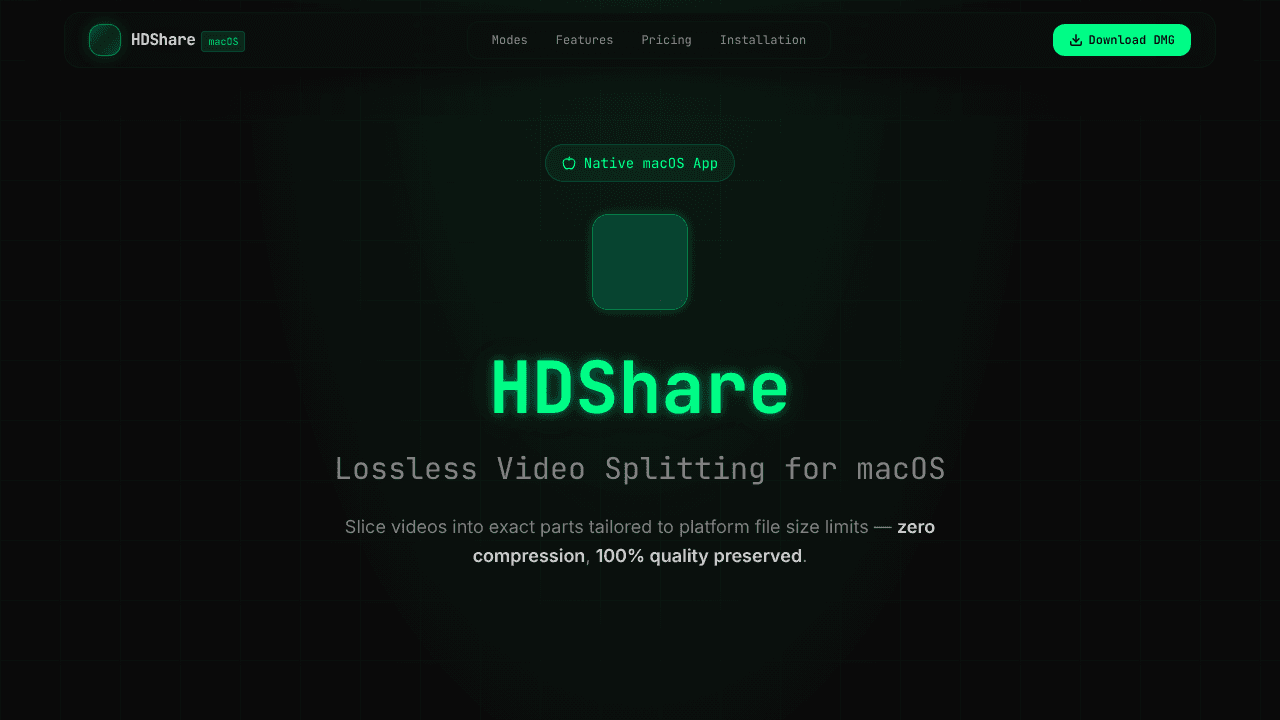 HDShare website screenshot