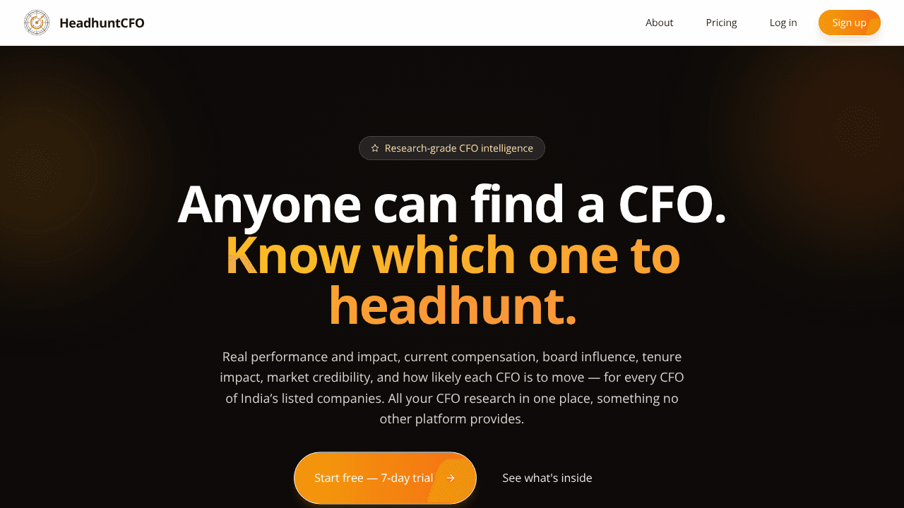 HeadhuntCFO website screenshot
