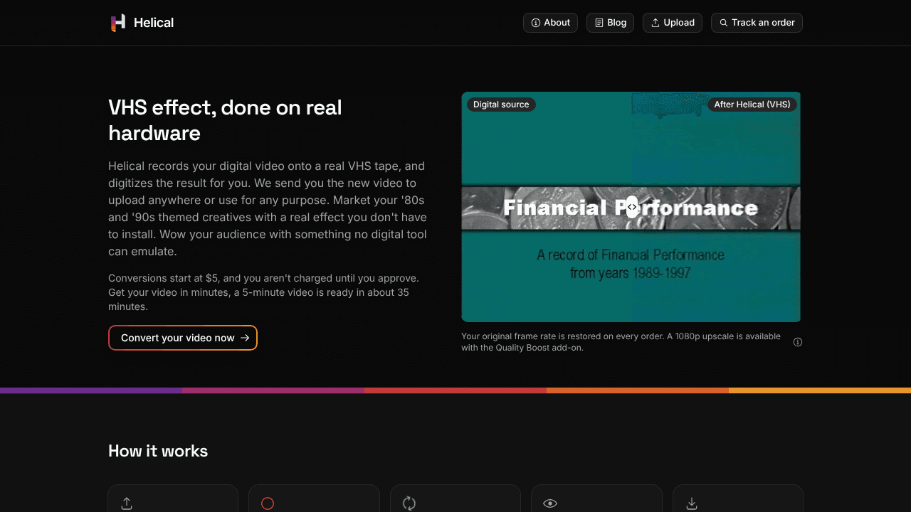 helical.video website screenshot