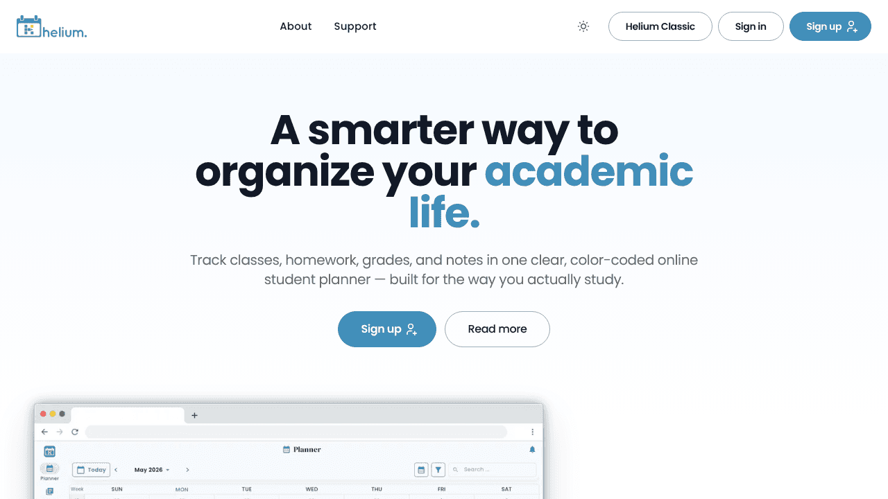 Helium website screenshot