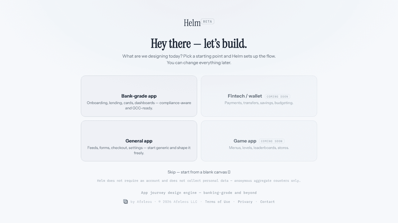 Helm website screenshot