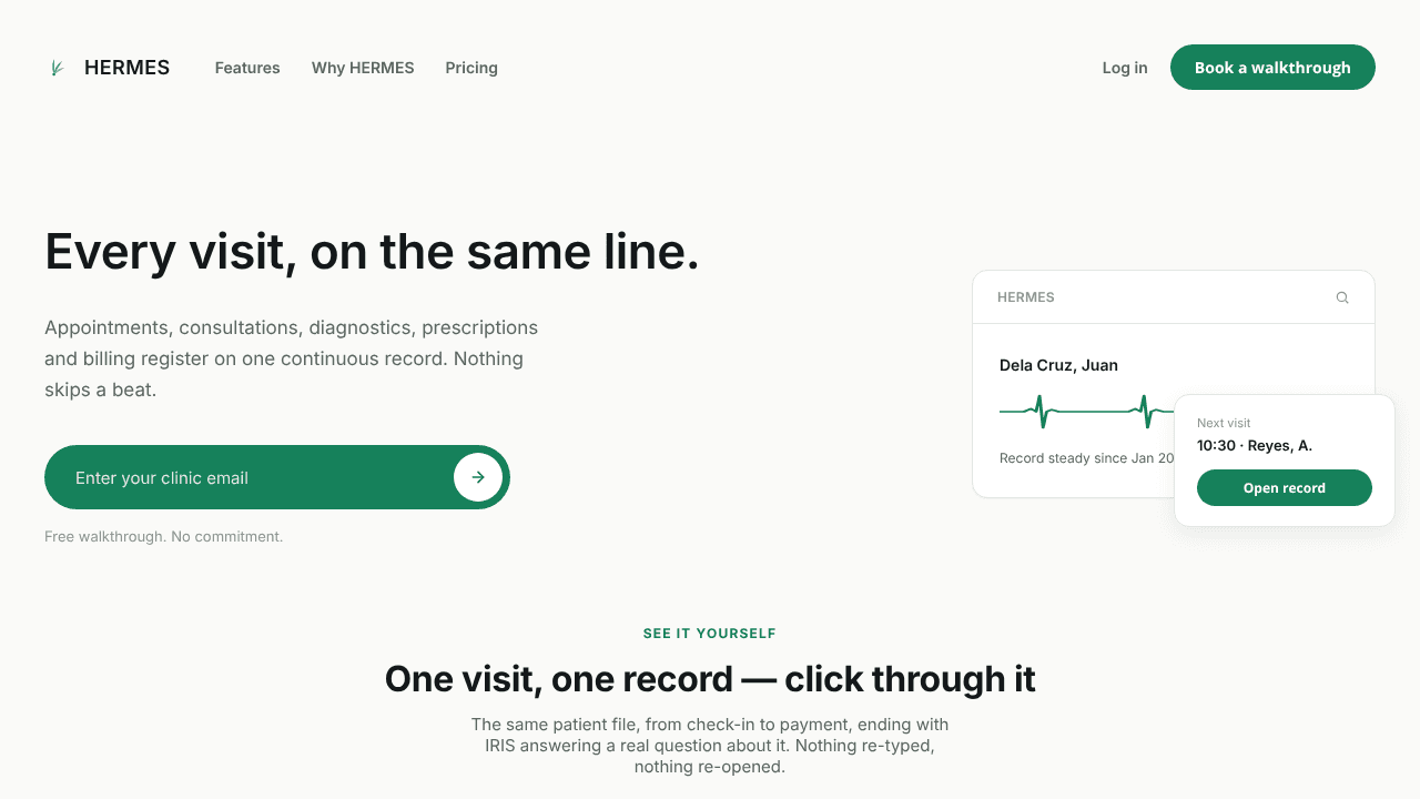 HERMES website screenshot