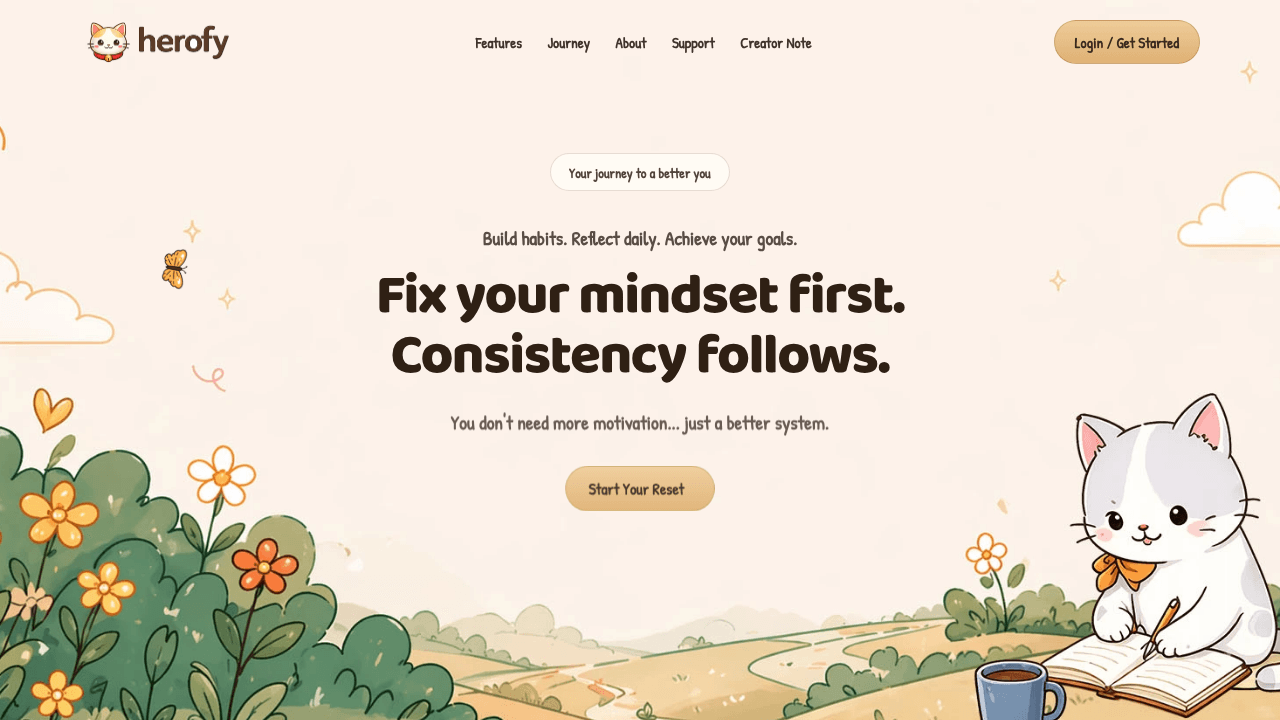 Herofy website screenshot
