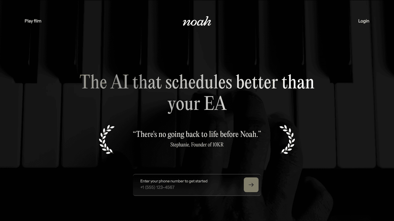 Hey Noah website screenshot