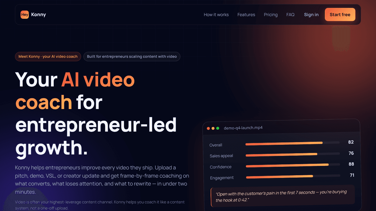 HeyKonny! website screenshot
