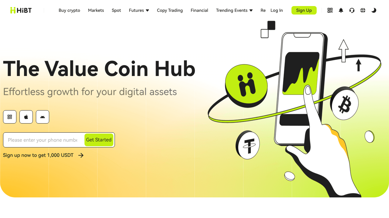 Hibt website screenshot