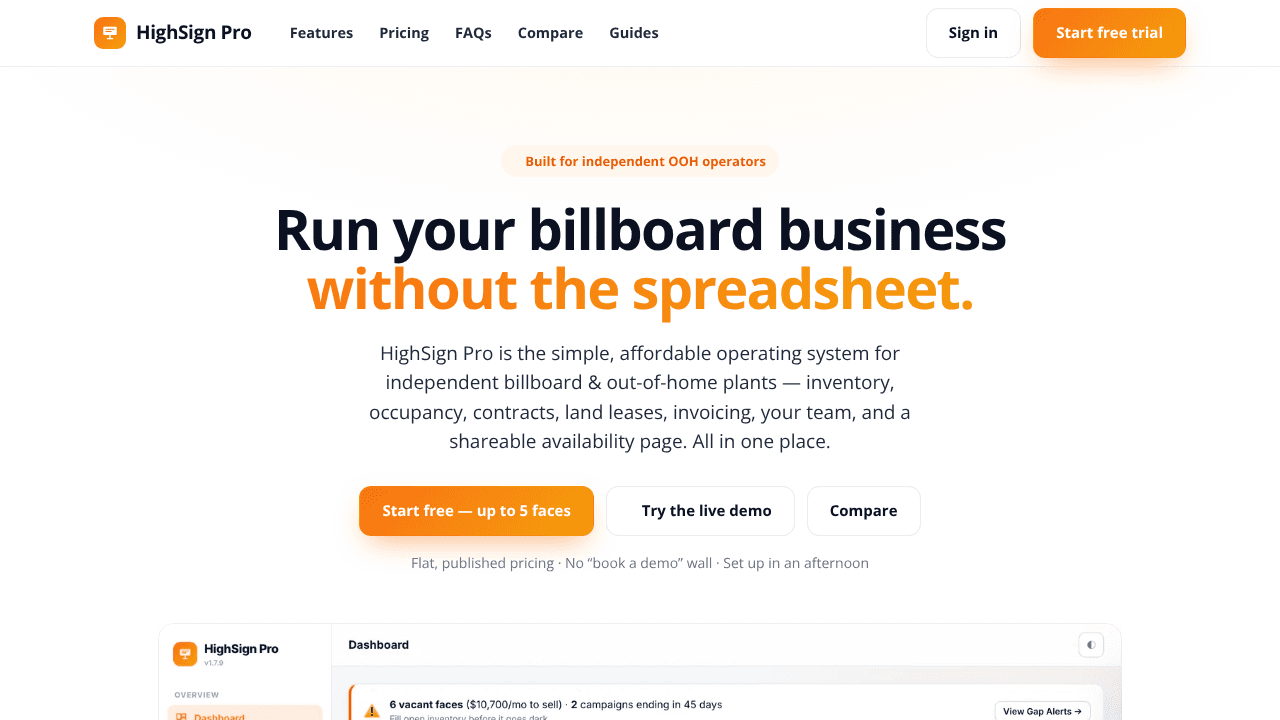 HighSign Pro website screenshot