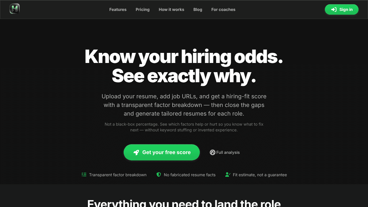 HireForge website screenshot