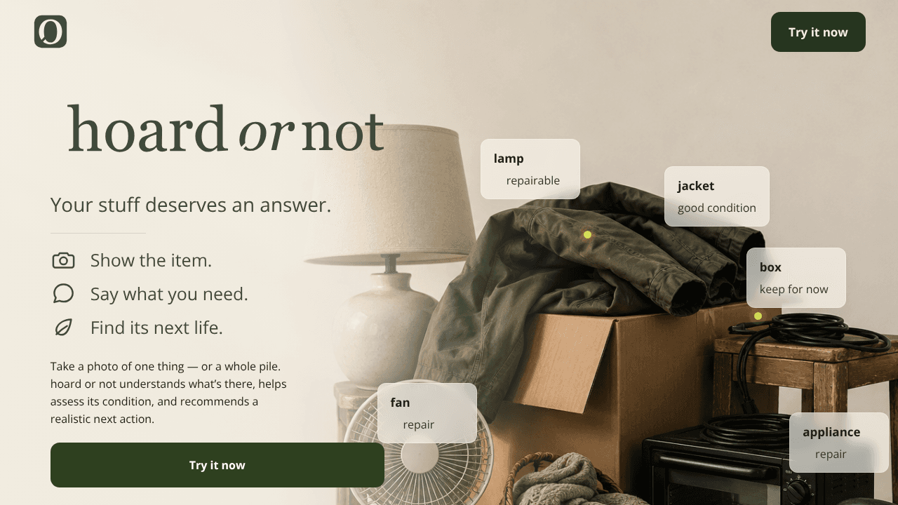 hoard or not  website screenshot