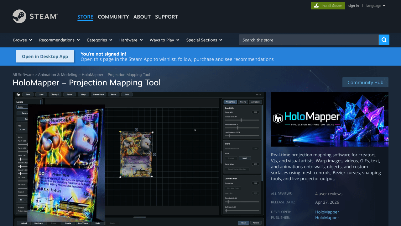 HoloMapper website screenshot