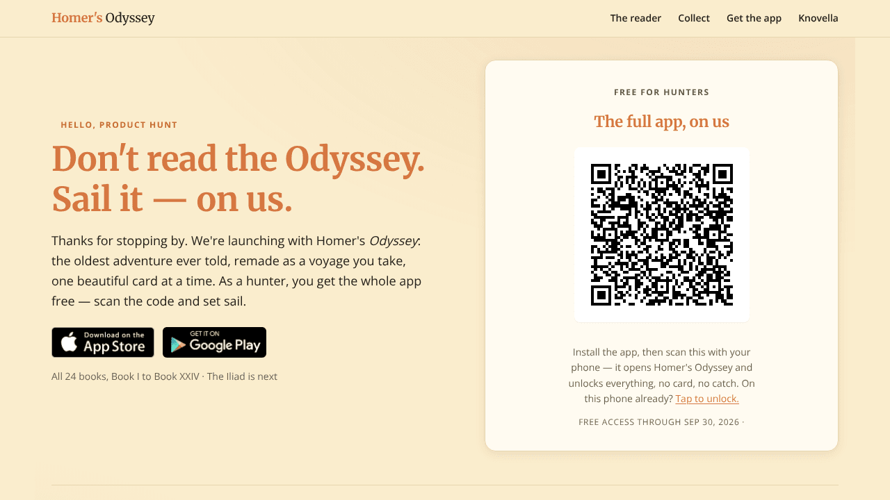 Homer's Odyssey website screenshot