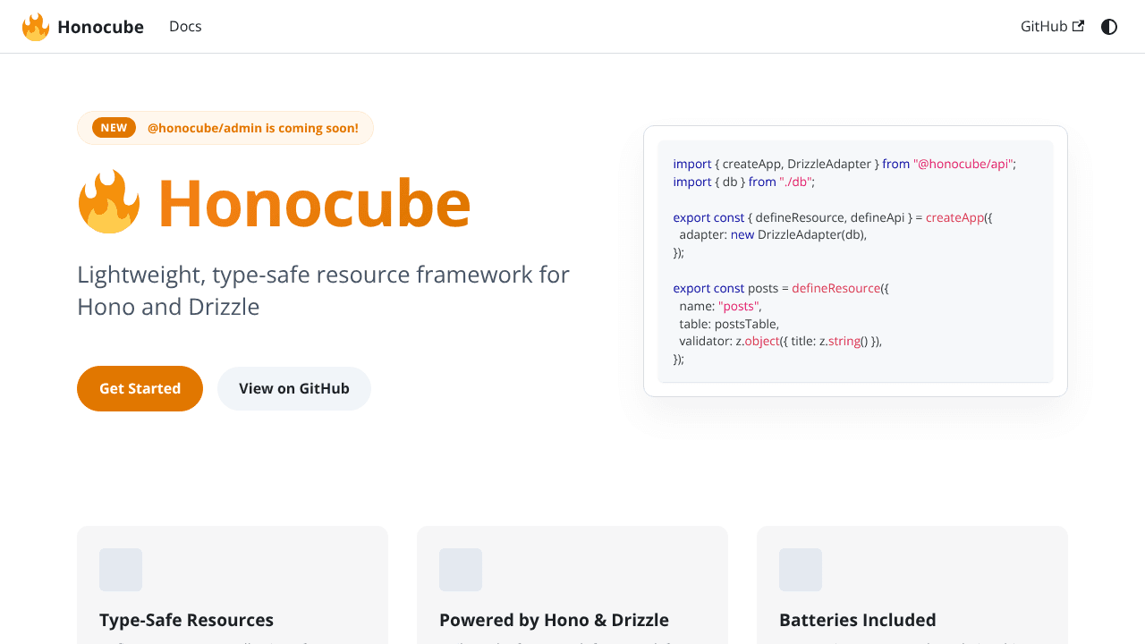Honocube website screenshot