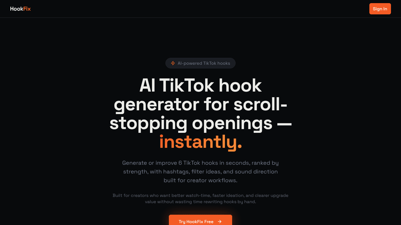 HookFix website screenshot
