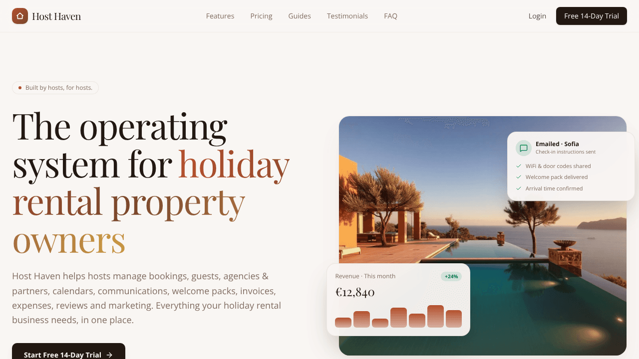 Host Haven website screenshot