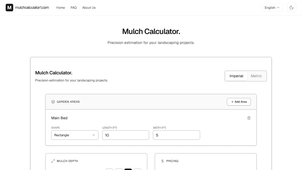 How Much Mulch Do I Need? website screenshot