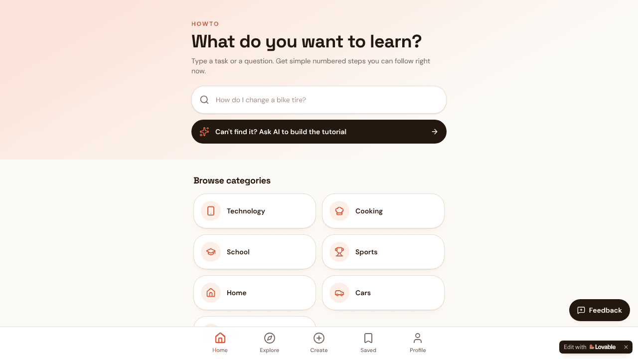 HowTo website screenshot