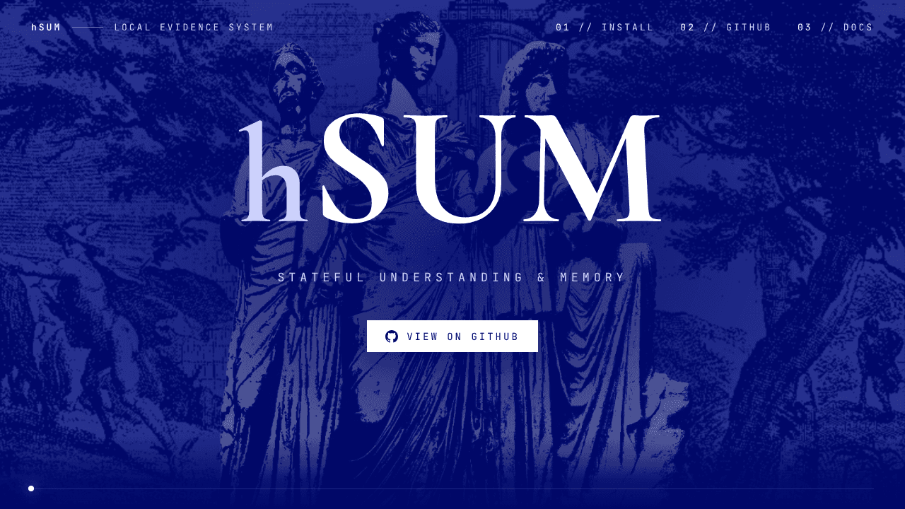 hSUM: Stateful Understanding & Memory website screenshot