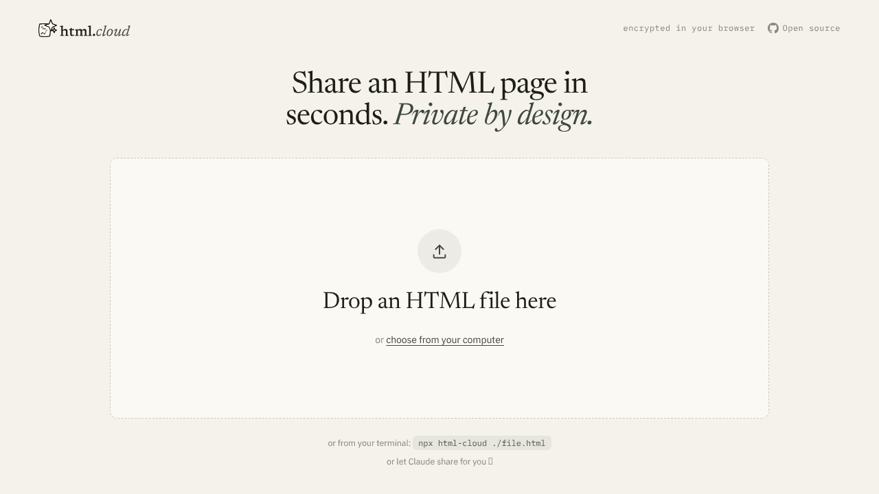 html.cloud website screenshot