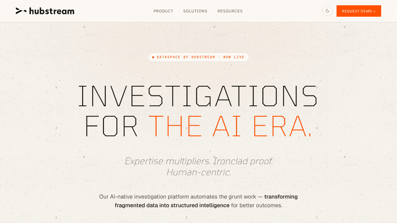 Hubstream ONE website screenshot