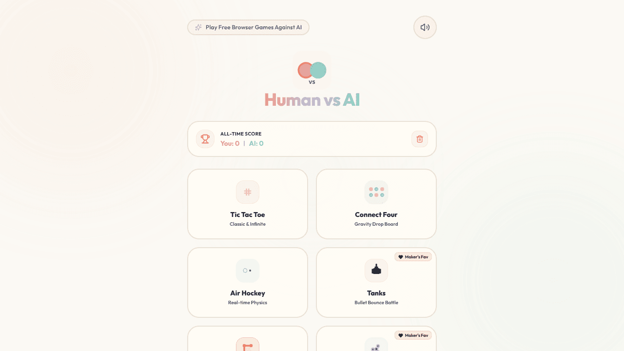 Human vs AI website screenshot