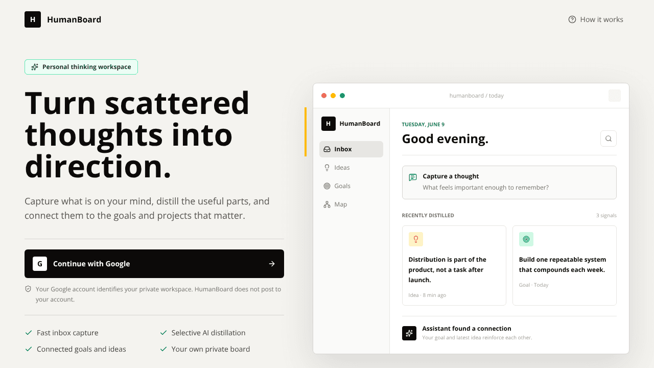 HumanBoard website screenshot