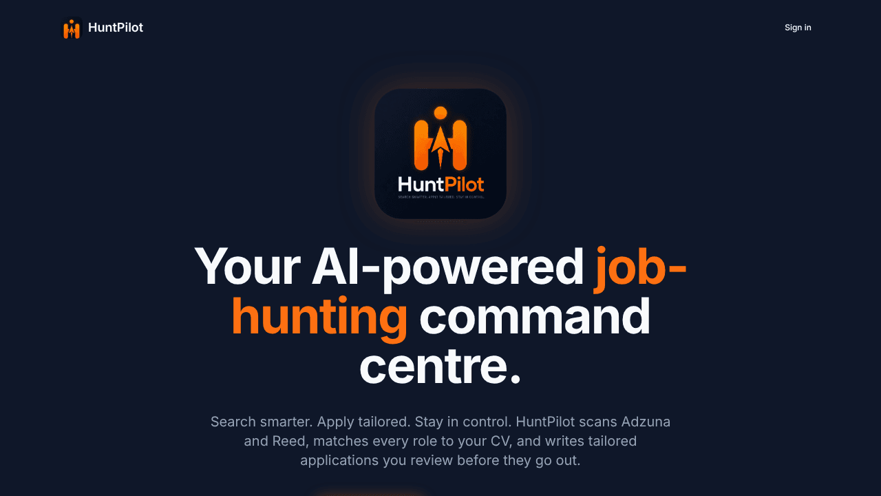 Hunt Pilot website screenshot
