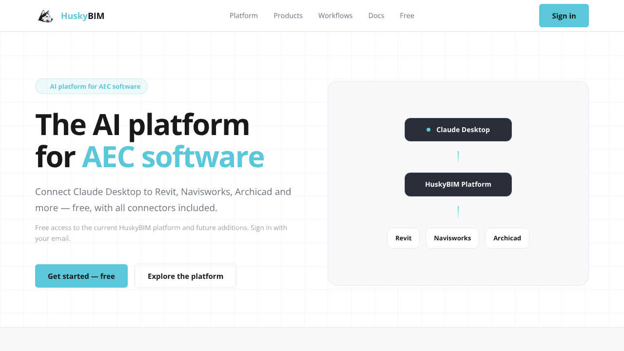 HuskyBIM website screenshot