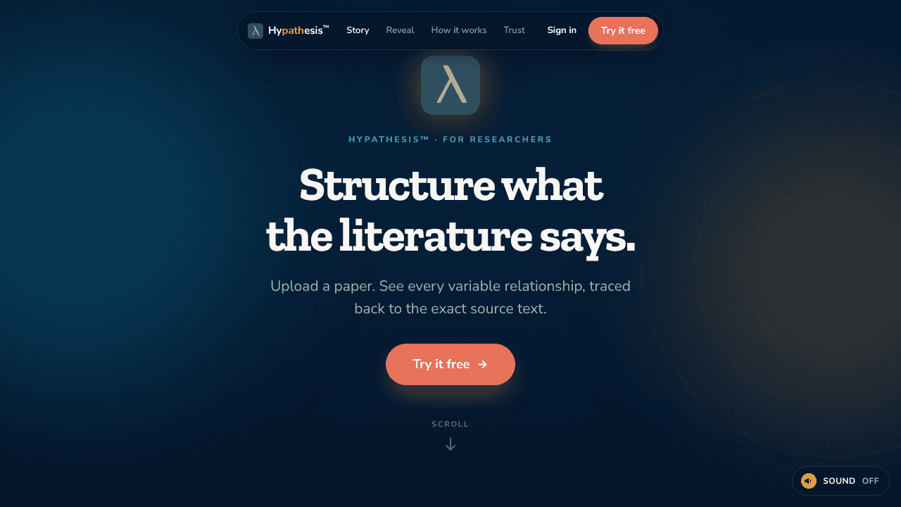 Hypathesis™ website screenshot