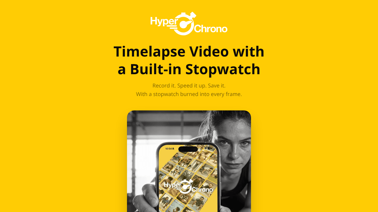 HyperChrono website screenshot