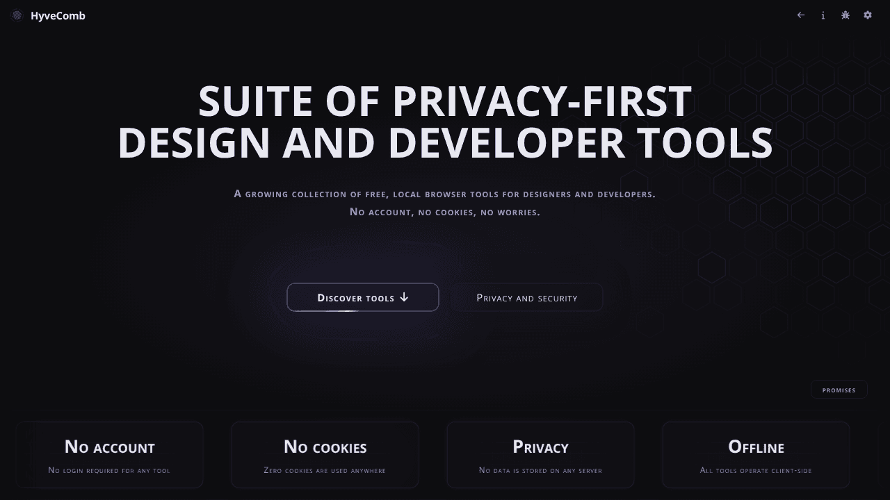 HyveComb website screenshot
