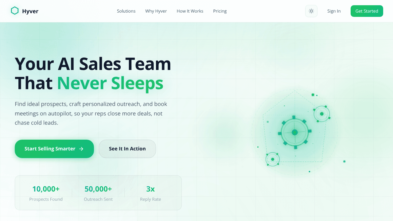 Hyver website screenshot