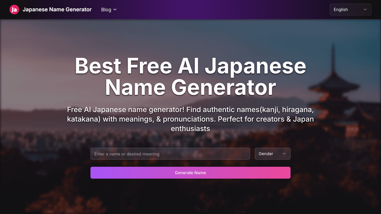 Japanese Name Generator