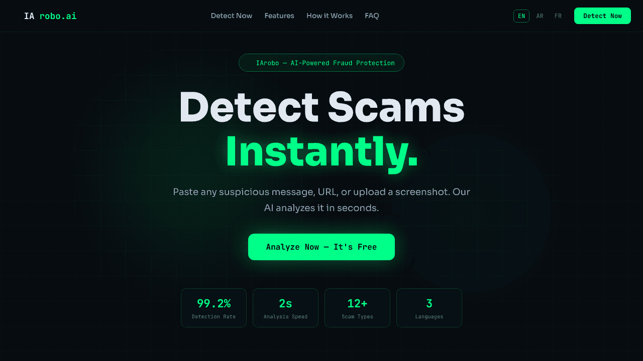 IArobo.ai website screenshot