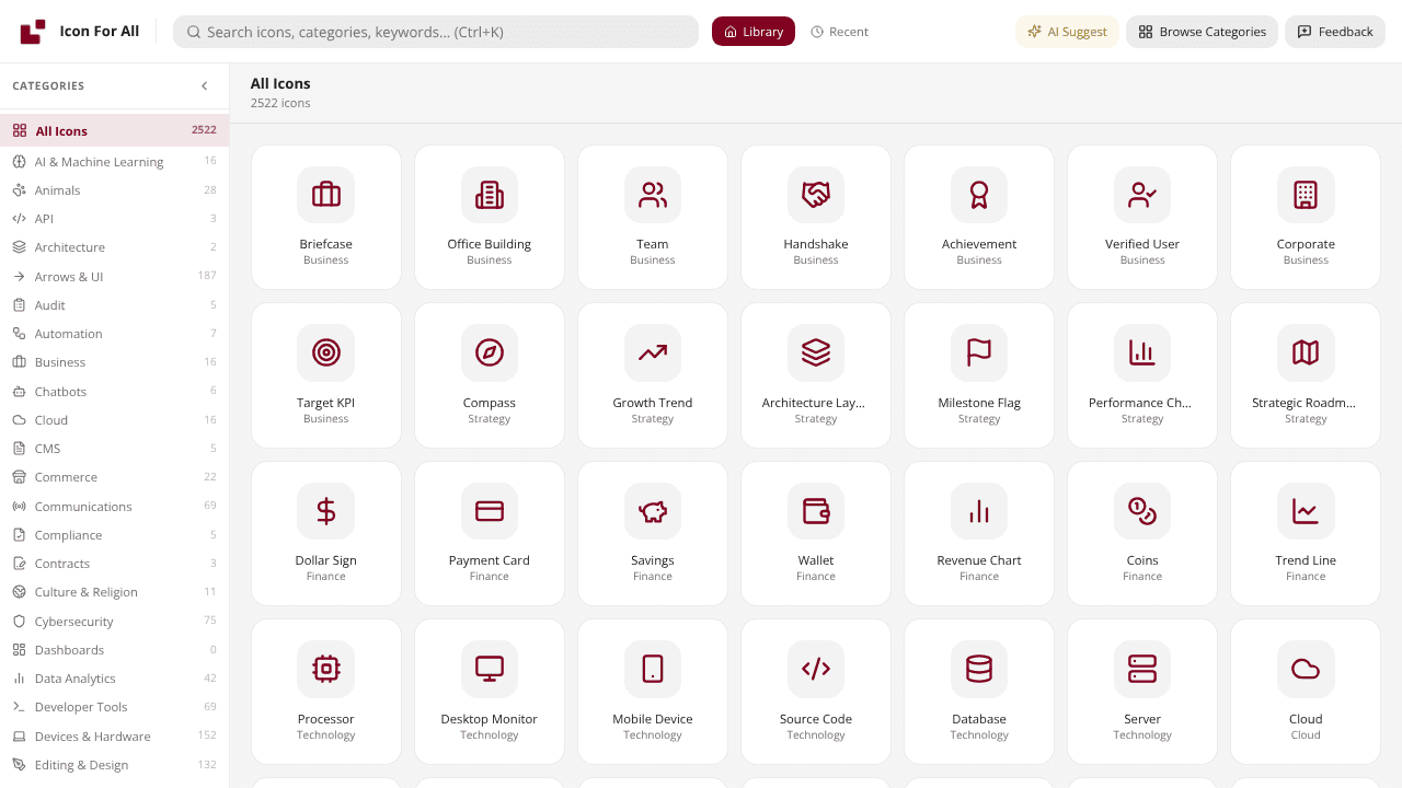 Icon For All website screenshot