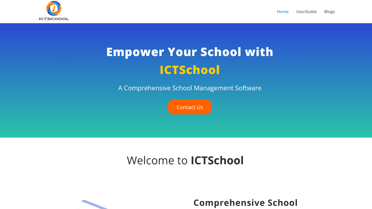 ICTSchool website screenshot