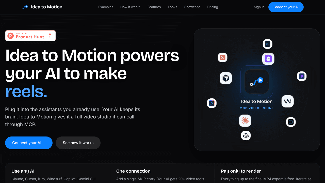 Idea to Motion website screenshot