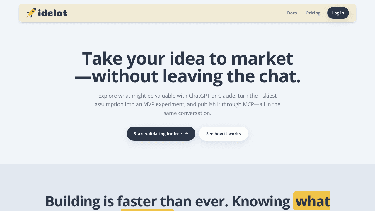 idelot website screenshot