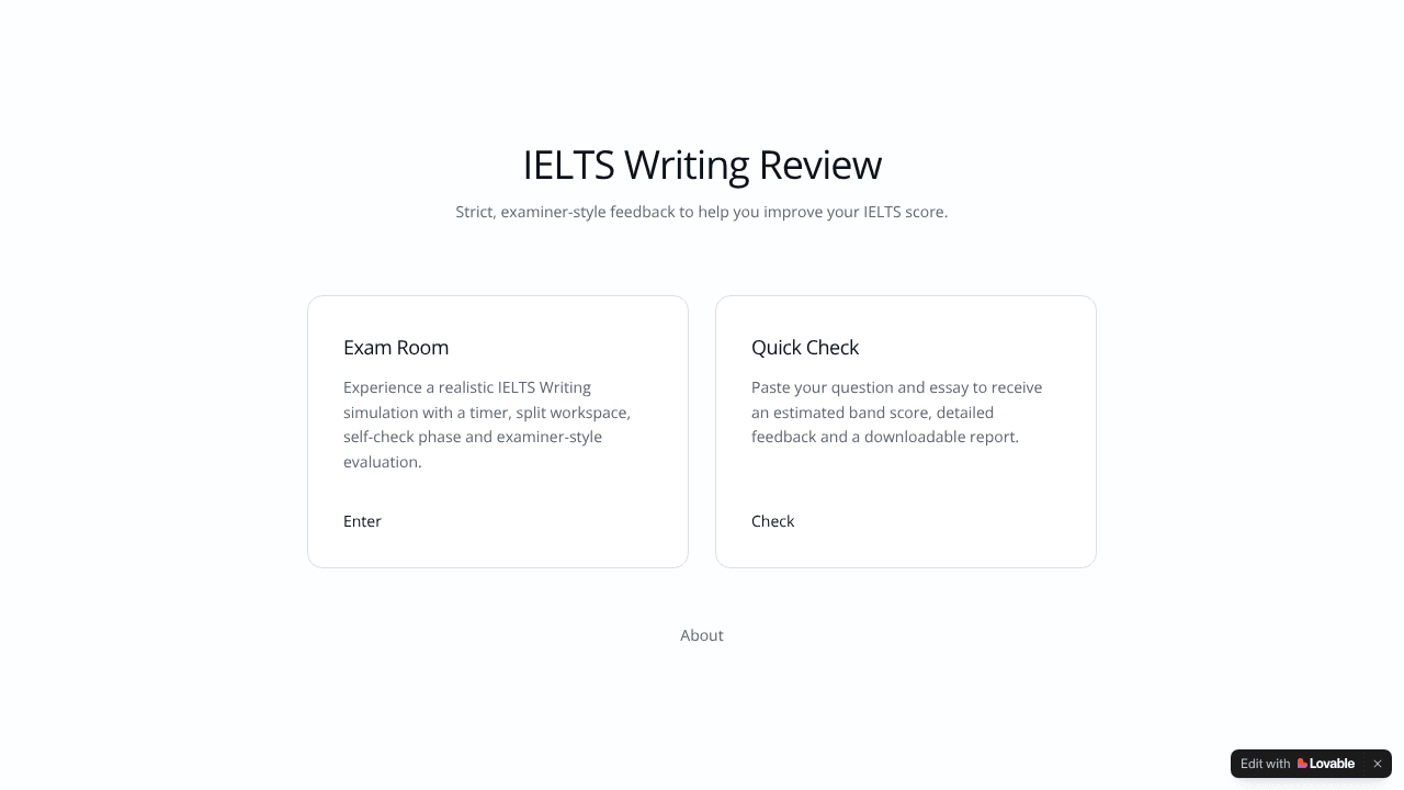 IELTS Writing Review website screenshot
