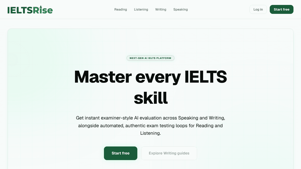 IELTSRise website screenshot