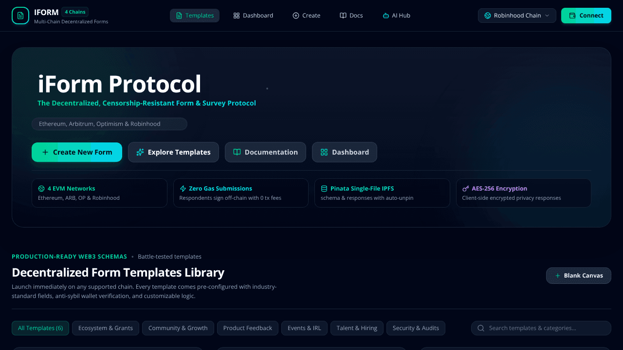 iform website screenshot