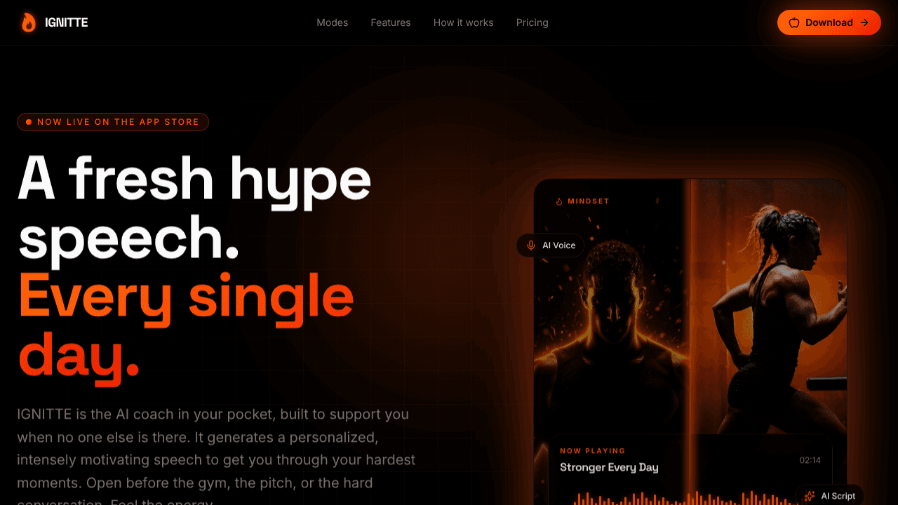 IGNITTE website screenshot