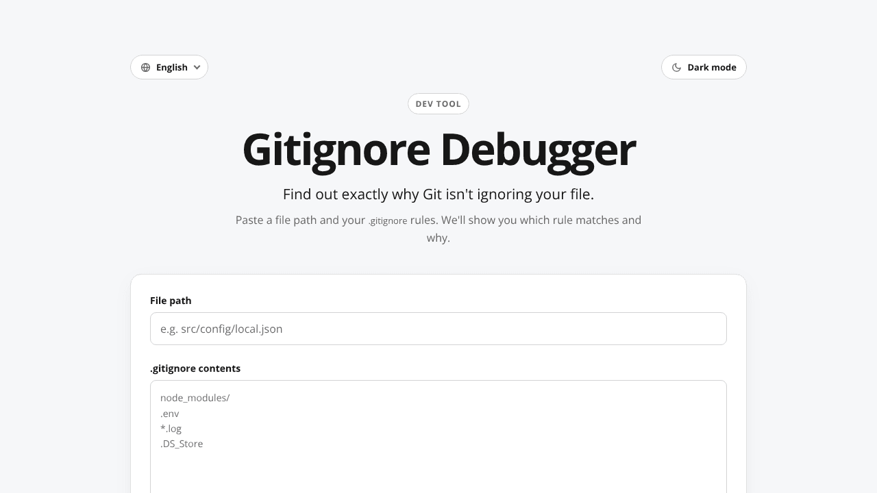 IgnoreDebugger website screenshot