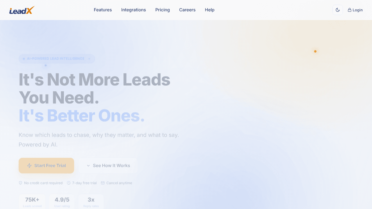 iLeadX website screenshot