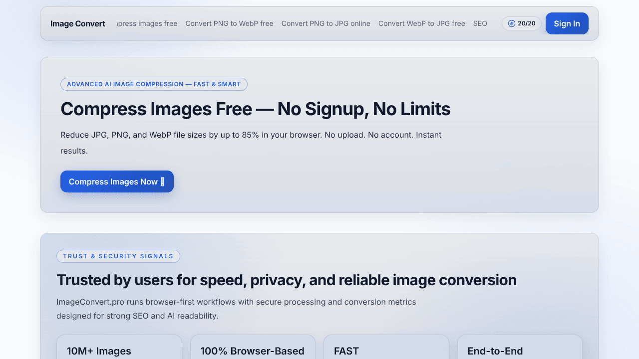 ImageConvert.pro website screenshot